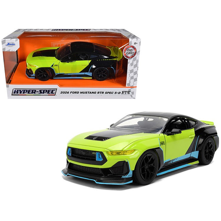 Jada 36621 Hyper Spec 2026 Ford Mustang RTR Spec 5-D 1:24 Lime Green