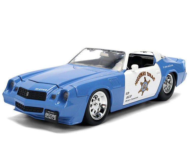 Jada 36626 Bigtime Muscle 1979 Chevrolet Camaro Z28 Highway Drag Police Car 1:24 Blue / White