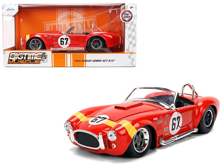 Jada 36629 Bigtime Muscle 1965 Shelby Cobra 427 S/C #67 1:24 Red