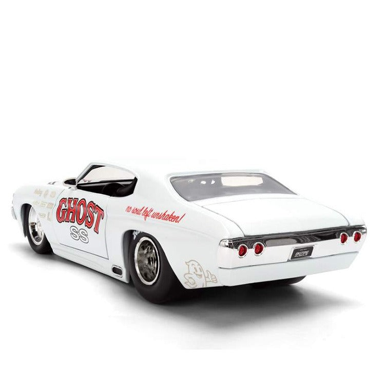 Jada 36636 Bigtime Muscle 1971 Chevy Chevelle SS 1:24 Ghost SS White