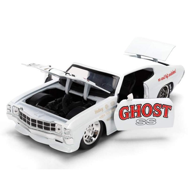 Jada 36636 Bigtime Muscle 1971 Chevy Chevelle SS 1:24 Ghost SS White