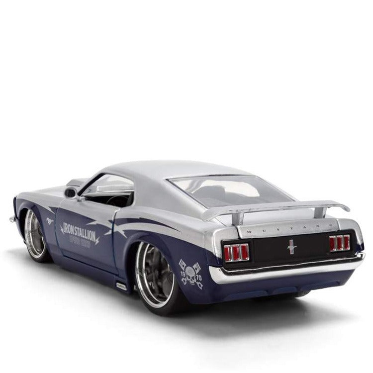Jada 36639 Bigtime Muscle 1970 Ford Mustang Boss 429 Iron Stallion 1:24 Blue / Silver