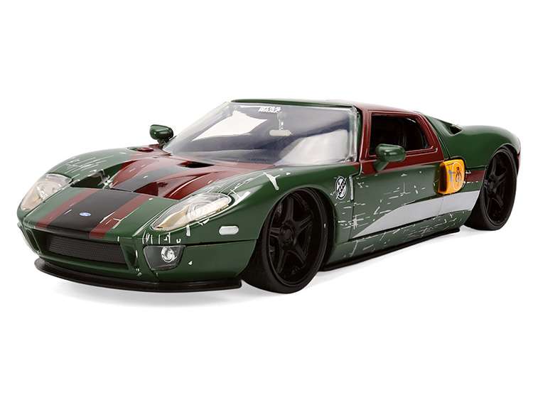 Jada 36909 Star War 2005 Ford GT with Boba Fett Figure Weathered Green