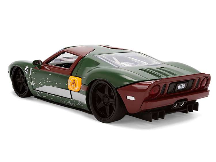 Jada 36909 Star War 2005 Ford GT with Boba Fett Figure Weathered Green