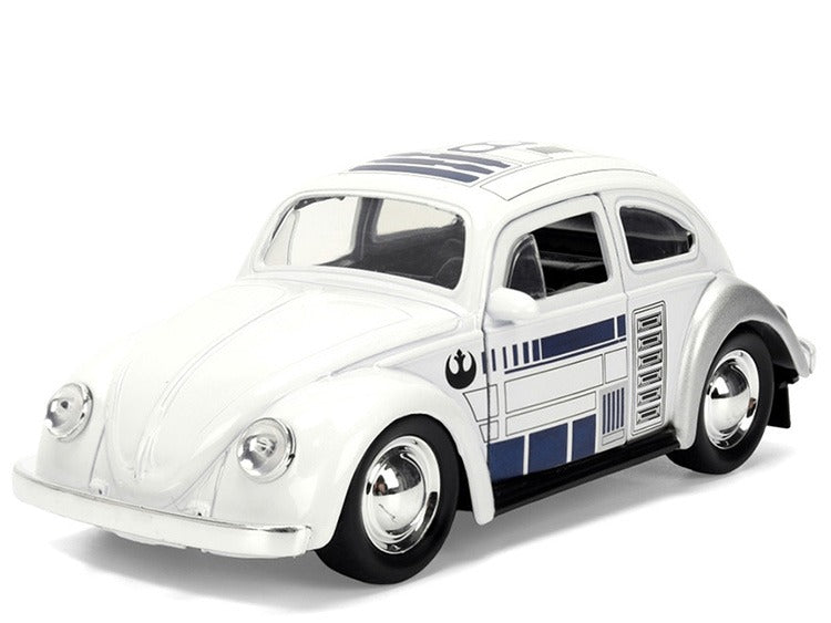 Jada 36982 Star Wars 1959 VW Volkswagen Beetle R2-D2 1:32 White with Graphics