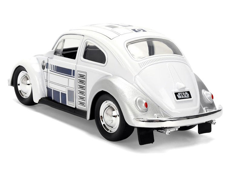 Jada 36982 Star Wars 1959 VW Volkswagen Beetle R2-D2 1:32 White with Graphics