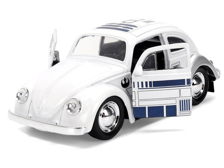 Jada 36982 Star Wars 1959 VW Volkswagen Beetle R2-D2 1:32 White with Graphics