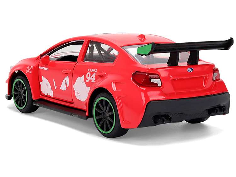 Jada 37024 Classic Sonic the Hedgehog 2016 Subaru WRX STI Knuckles 1:32 Red