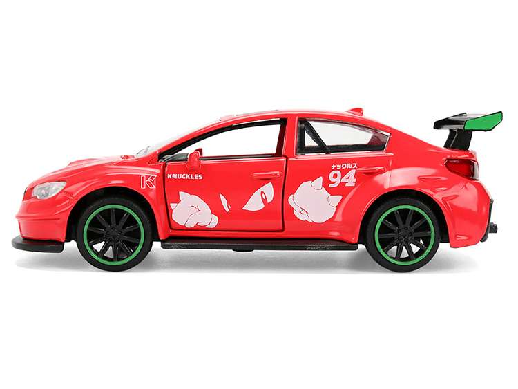 Jada 37024 Classic Sonic the Hedgehog 2016 Subaru WRX STI Knuckles 1:32 Red