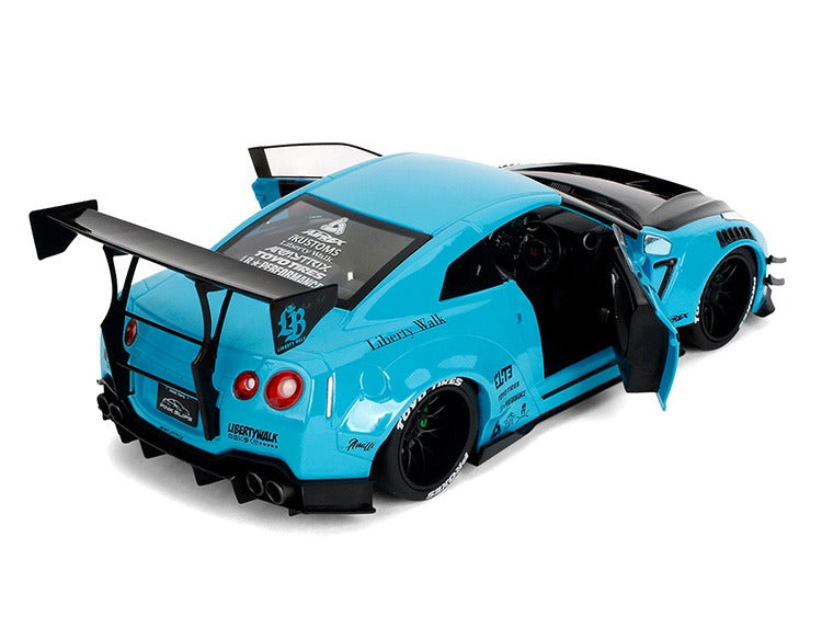 Jada 37069 Pink Slips Nissan GT-R R35 LBWK Liberty Walk Body Kit 2.0 1:18 Blue