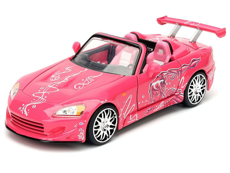 Jada 37543 25th Fast & Furious Brian’s Nissan Skyline GT-R & Suki’s Honda S2000 1:24 Set Orange & Pink