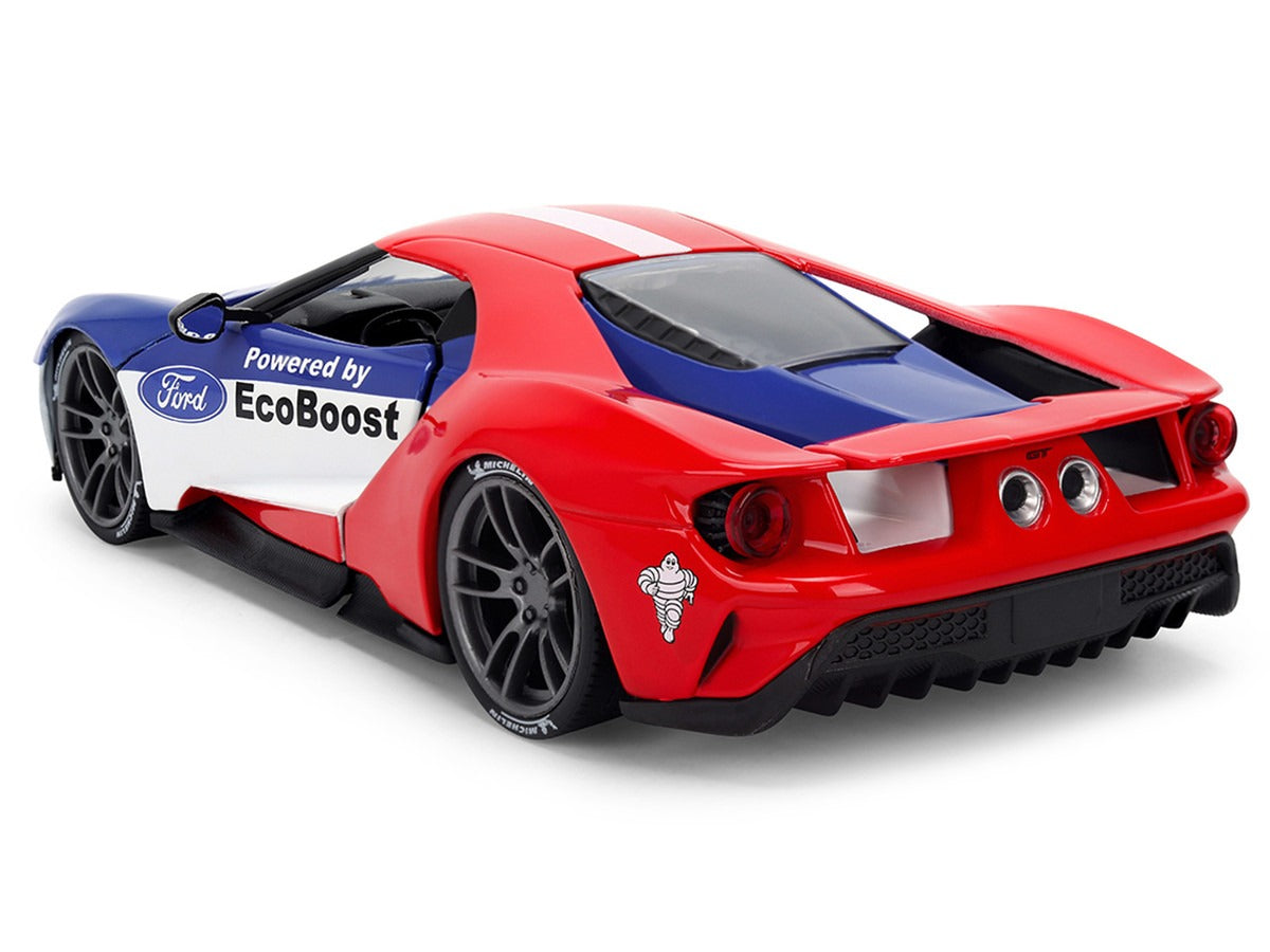 Jada 37628 2017 Ford GT 1:24 with Michelin Man Figure Red / White