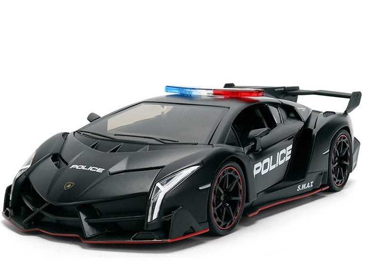 Jada 37756 Hyper Spec Lamborghini Veneno Police 1:24 Matte Black
