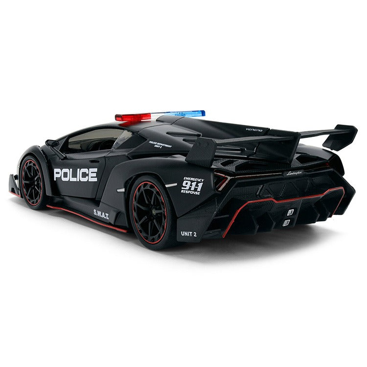 Jada 37756 Hyper Spec Lamborghini Veneno Police 1:24 Matte Black