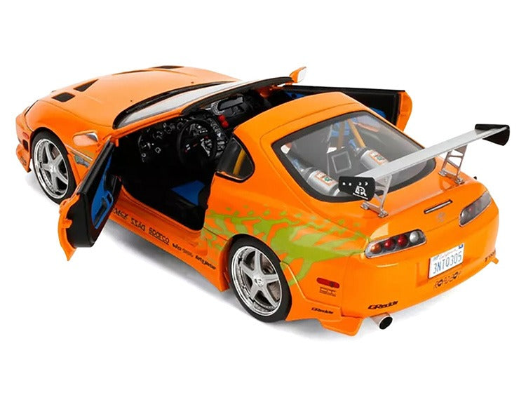 Jada 37770 25 Years Fast & Furious Brian’s 1993 Toyota Supra 1:18 Orange