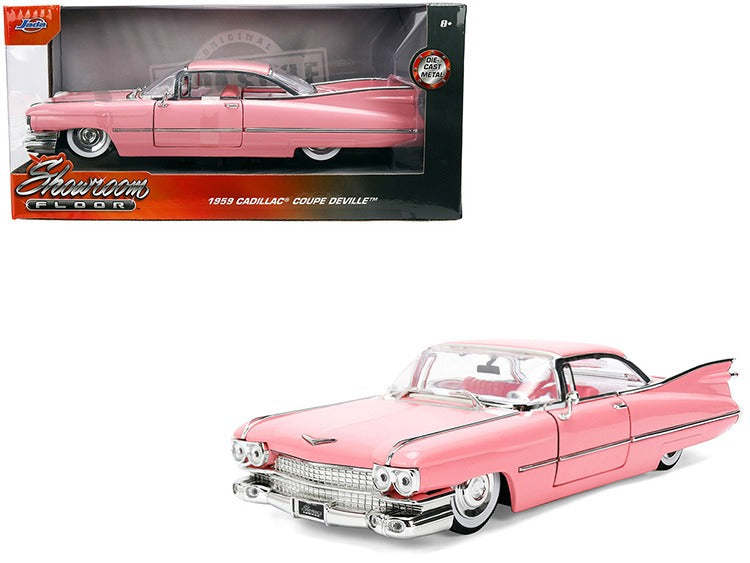 Jada 38004 Showroom Floor 1959 Cadillac Coupe Deville 1:24 Pink