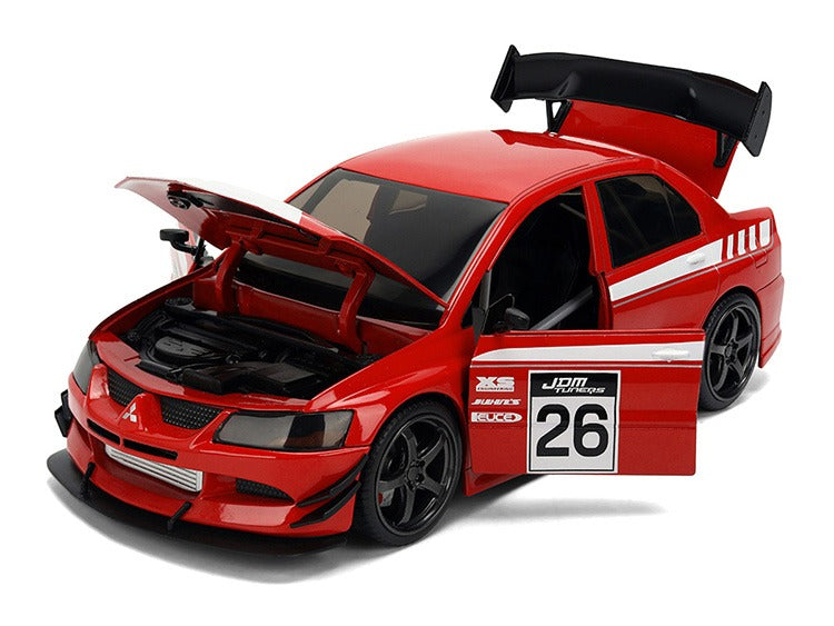 Jada 38058 JDM Tuners 2006 Mitsubishi Lancer EVO IX #26 1:24 Red / White