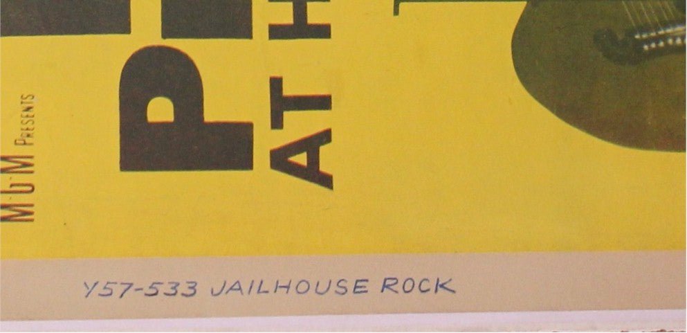 Jailhouse Rock Authentic Original Vintage movie poster One sheet Elvis Presley Rare Style Authenticity Guaranteed