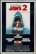 Jaws 2 Vintage Horror Movie Theater Poster One Sheet, 1978