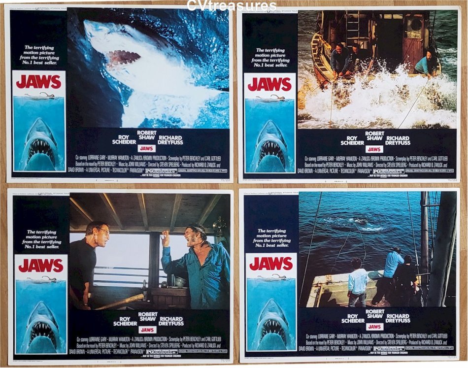 Jaws Posters Complete Original Vintage Movie Poster COMPLETE Lobby Card SET 1975