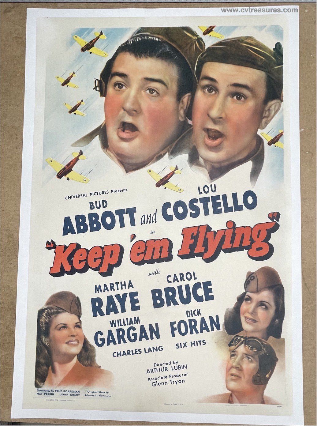 Keep Em Flying Original Authentic Vintage Movie Theater Poster One Sheet Abbott Costello 1941