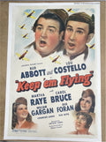 Keep Em Flying Original Authentic Vintage Movie Theater Poster One Sheet Abbott Costello 1941