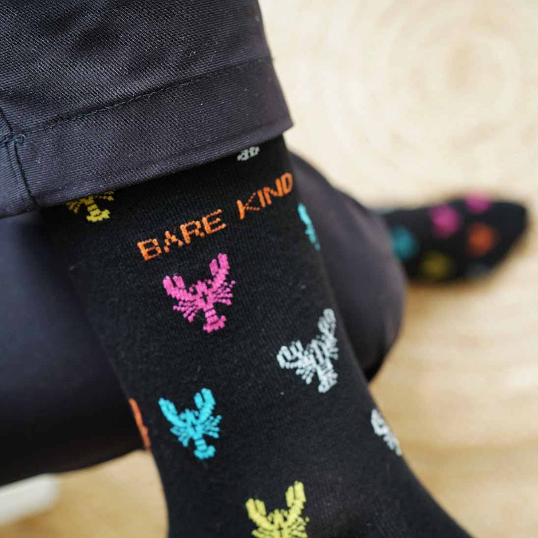 Save the Lobster Small Motif Bamboo Socks