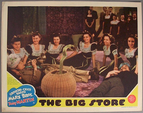 Marx Brothers The BIG Store Original Vintage Lobby Card Movie Theater Poster 1941