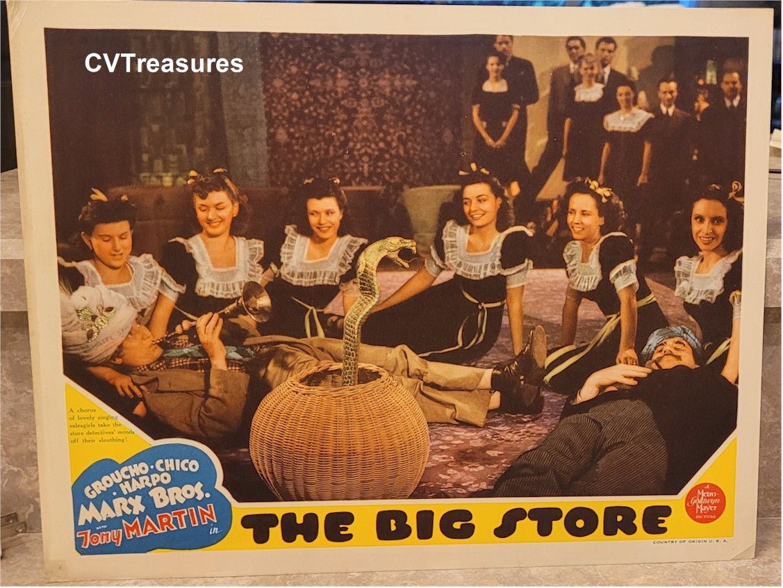 Marx Brothers The BIG Store Original Vintage Lobby Card Movie Theater Poster 1941