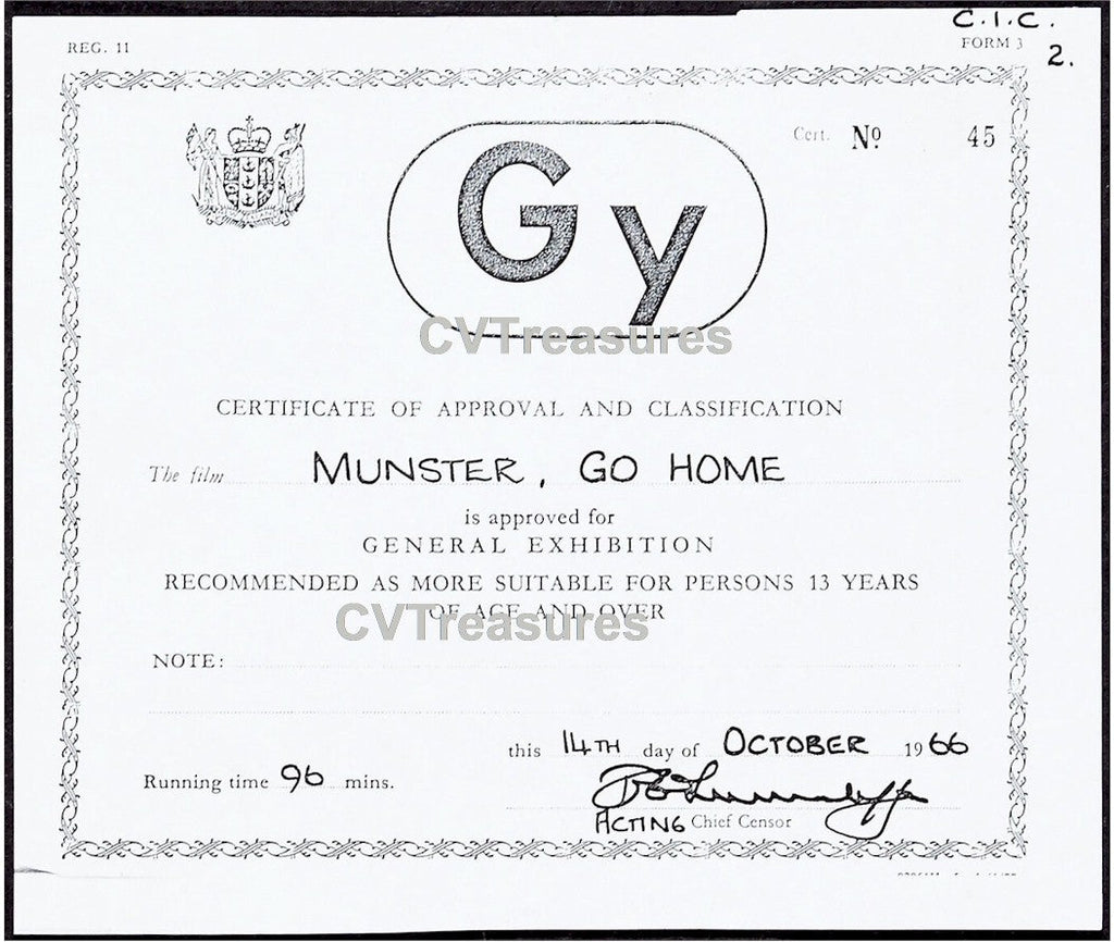 Munster, Go Home Original Vintage Daybill Movie Theater Poster