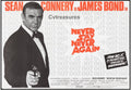 Never Say Never Again James Bond British Quad Movie Theater Poster Sean Connery Guaranteed Authentic