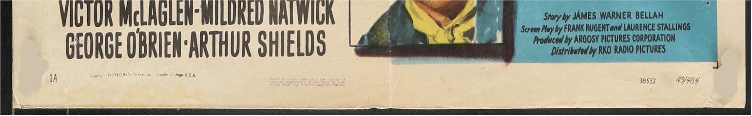 Original Vintage Movie Poster RARE Western One Sheet SHE WORE A YELLOW RIBBON John Wayne 1949