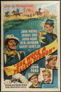 Original Vintage Movie Poster RARE Western One Sheet SHE WORE A YELLOW RIBBON John Wayne 1949