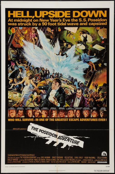 Poseidon Adventure vintage movie poster one sheet, 1972