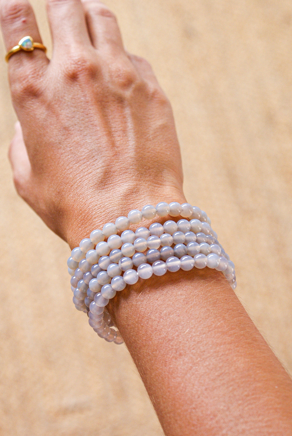 PULSERA DE ÁGATA GRIS