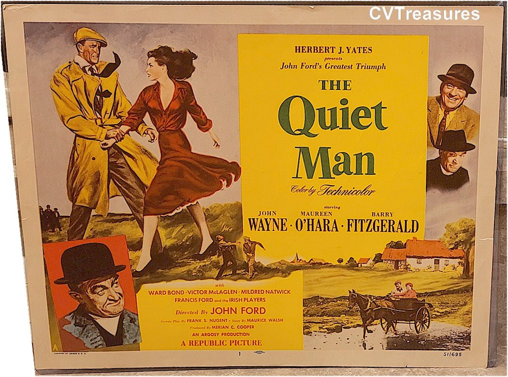 Quiet Man Original Vintage Lobby TITLE Card MOvie Poster