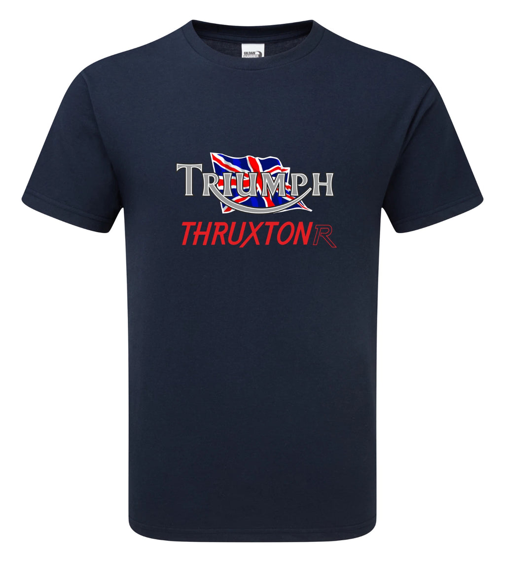 Retro Vintage English Classic Triumph Thruxton Logo Premium Biker T-shirt
