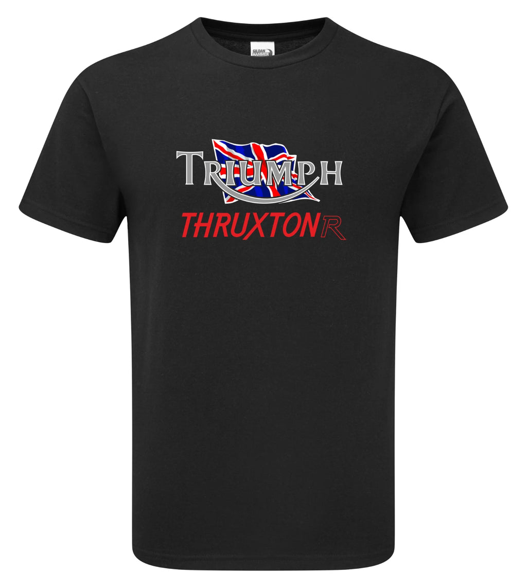 Retro Vintage English Classic Triumph Thruxton Logo Premium Biker T-shirt