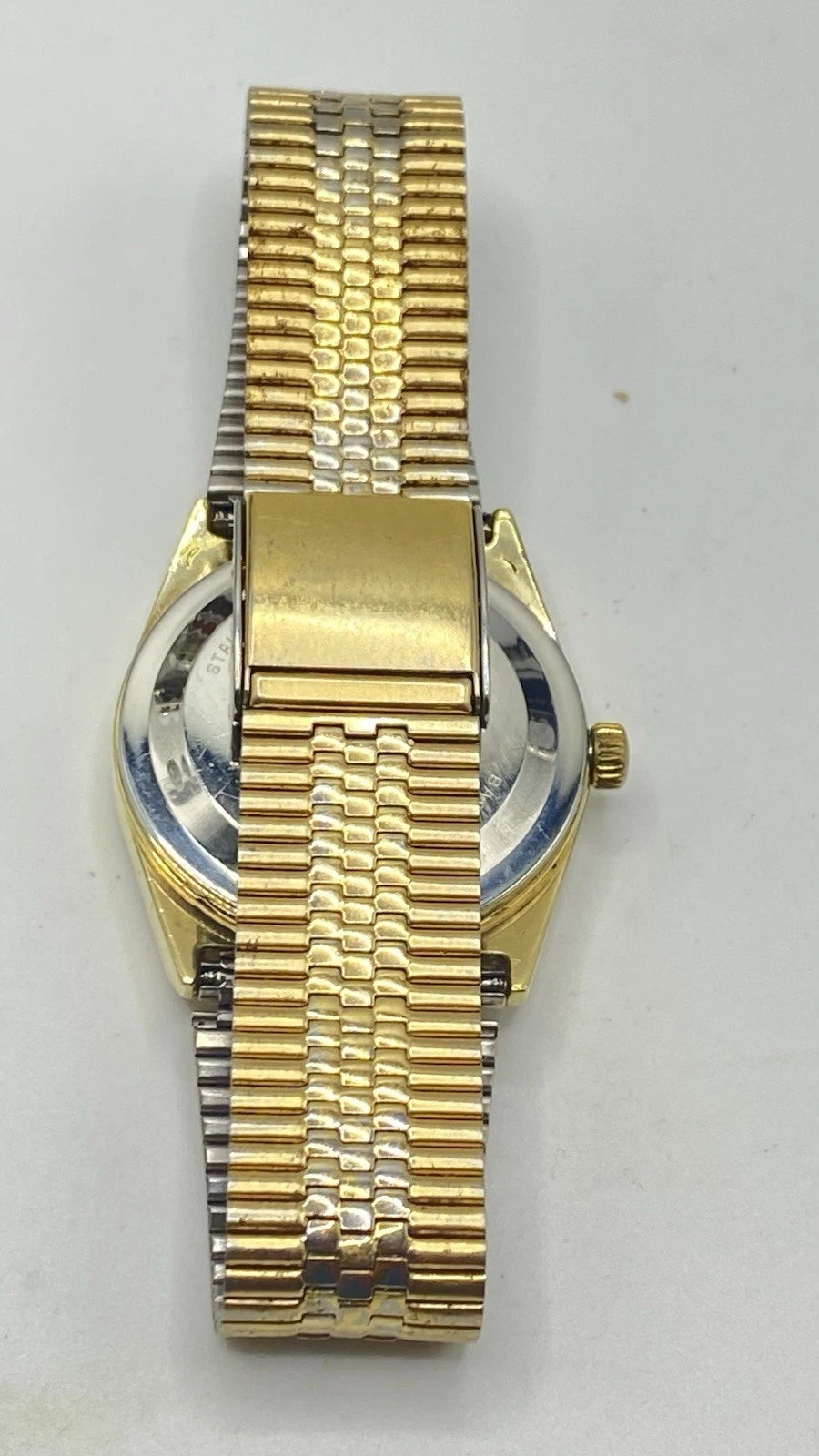 Vintage Mens Wittnauer Geneve Quartz Swiss Movement Gold Tone Watch