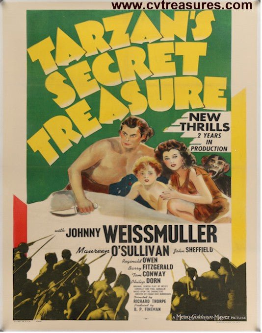 Tarzans Secret Treasure Original Vintage Movie Poster 1 Sheet D
