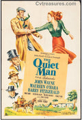 The Quiet Man Original Vintage One Sheet Movie Poster John Wayne Maureen OHara