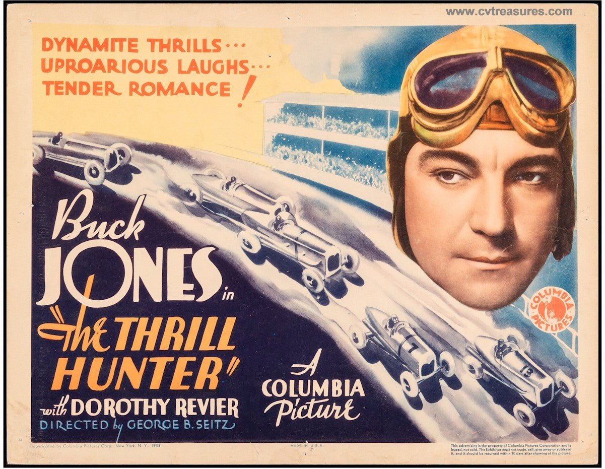 Thrill Hunter Original Vintage Title Card Western Buck Jones