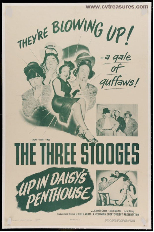 UP IN DAISYS PENTHOUSE Vintage Movie Poster Three 3 Stooges