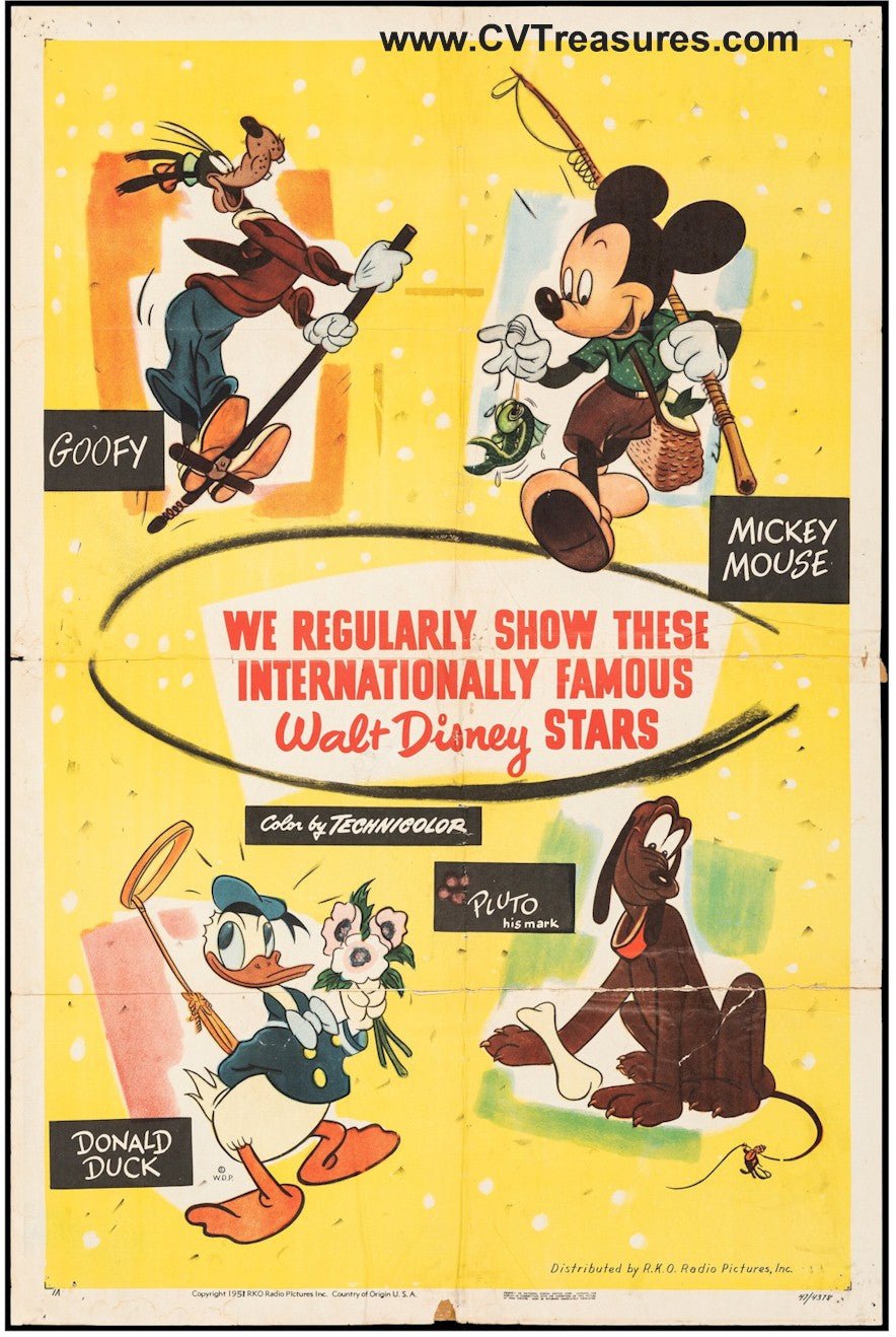 Walt Disneys Cartoon Short Subjects Vintage Movie Poster