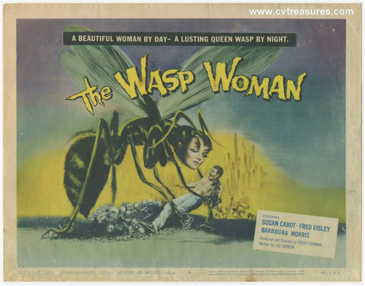 Wasp Woman Original Vintage Horror Sci Fi Movie Theater Poster Title Lobby Card  Guaranteed Authentic 1959 a Beauty!