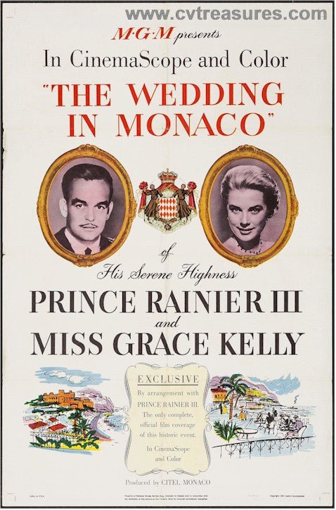 Wedding in Monaco Grace Kelly Vintage Movie Poster one sheet 56