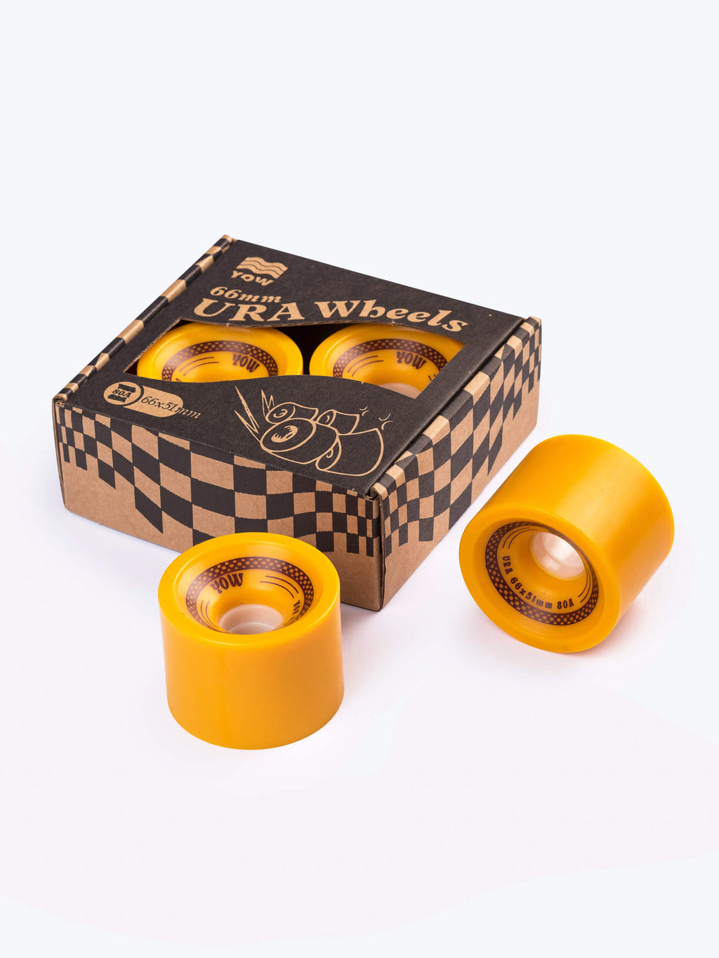 Ura Wheels 66mmx51mm Mustard shr 80a Yow Wheels Pa