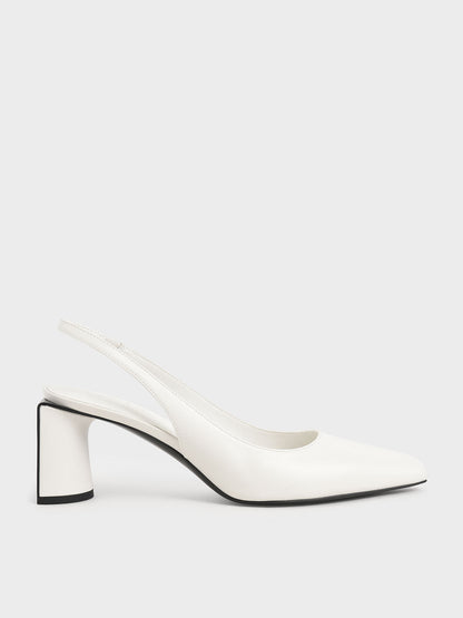 Half Moon Slingback Court Shoes