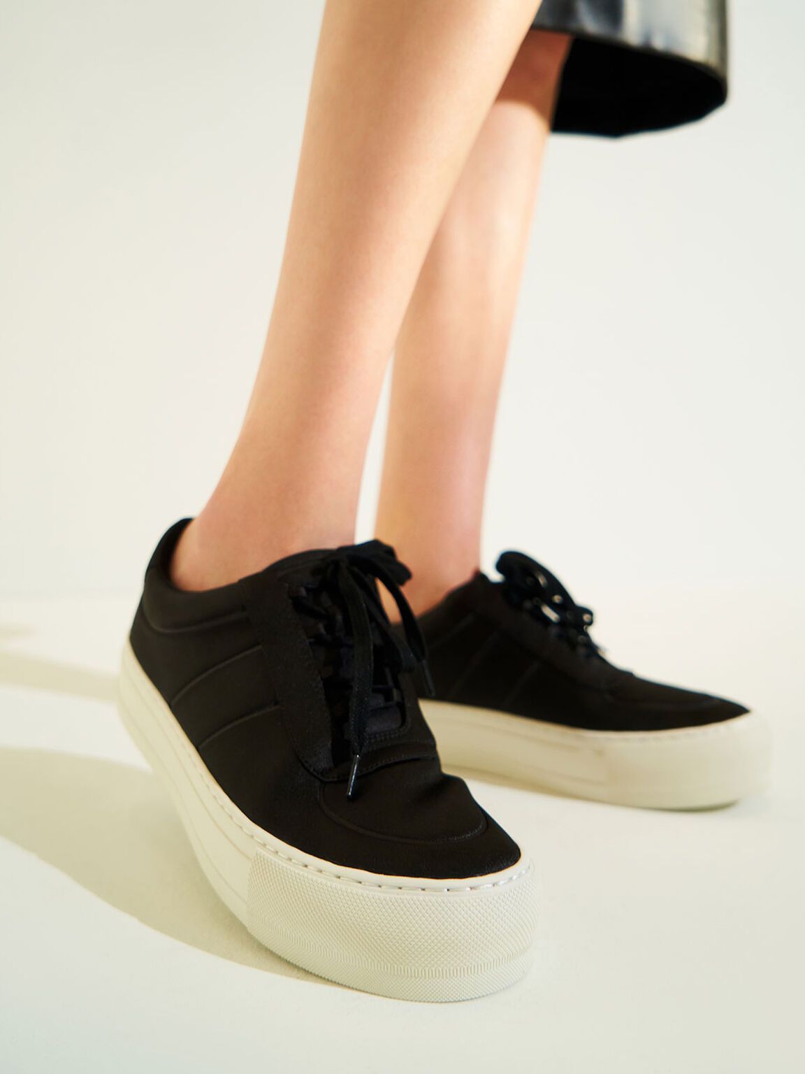 Satin Platform Trainers